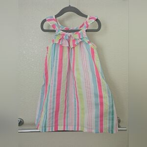 Colorful Striped Kids Dress